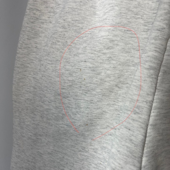 ALPHALETE Light Heather Gray Crop Capri High Rise Sweat Pant Jogger M Gym Lounge - Picture 10 of 13